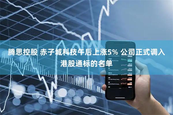 腾思控股 赤子城科技午后上涨5% 公司正式调入港股通标的名单