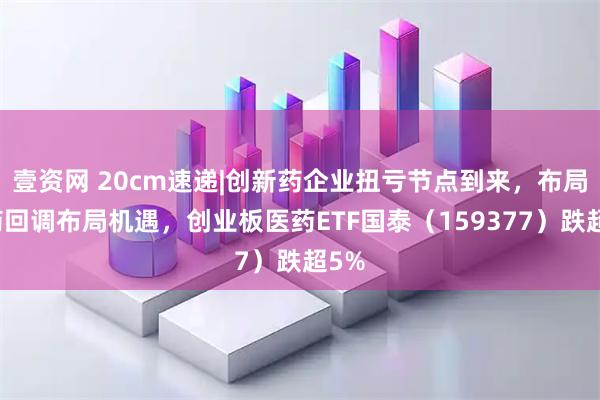 壹资网 20cm速递|创新药企业扭亏节点到来，布局医药回调布局机遇，创业板医药ETF国泰（159377）跌超5%