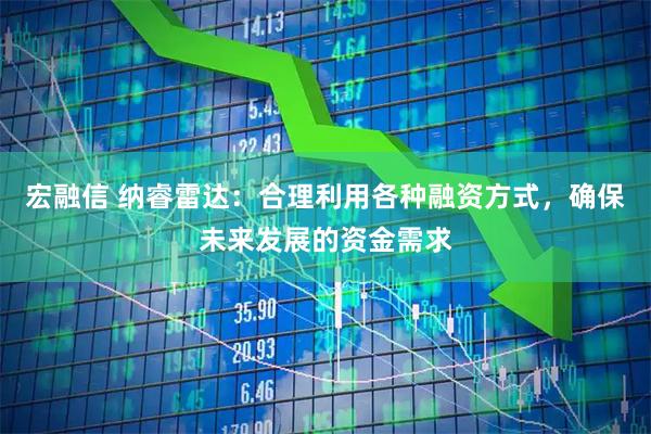 宏融信 纳睿雷达：合理利用各种融资方式，确保未来发展的资金需求