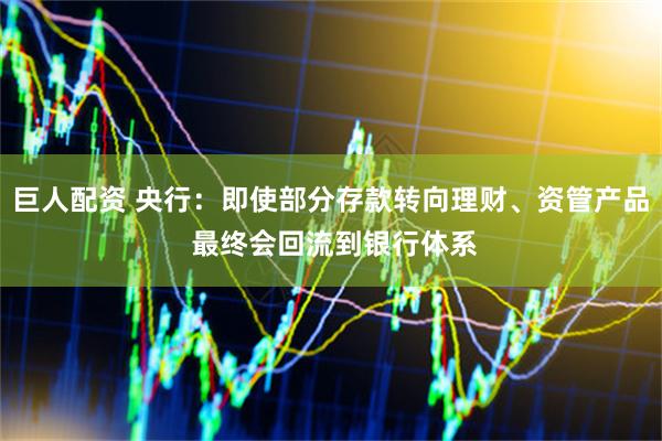 巨人配资 央行：即使部分存款转向理财、资管产品 最终会回流到银行体系