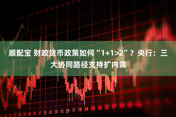 顺配宝 财政货币政策如何“1+1>2”？央行：三大协同路径支持扩内需