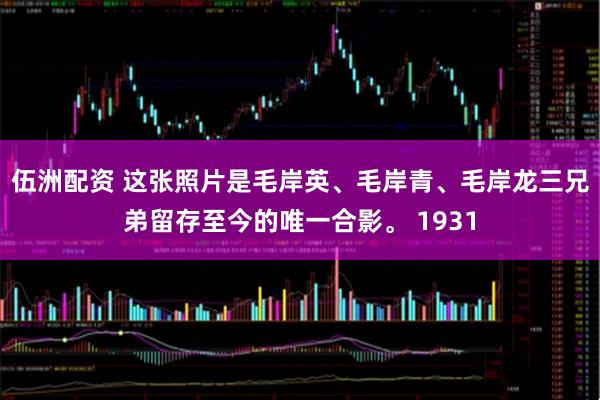 伍洲配资 这张照片是毛岸英、毛岸青、毛岸龙三兄弟留存至今的唯一合影。 1931