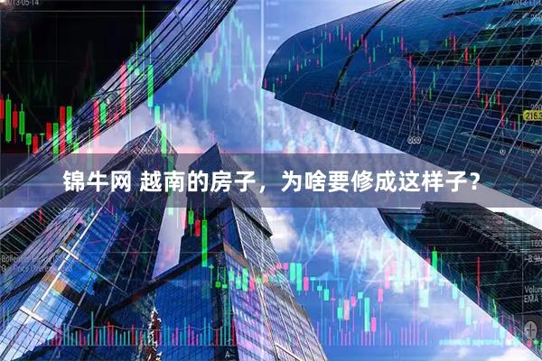 锦牛网 越南的房子,为啥要修成这样子?